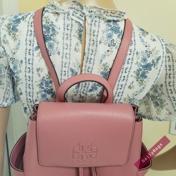 TORY BURCH THEA MINI BACKPACK MAGNOLIA PINK - Picture 8 of 14